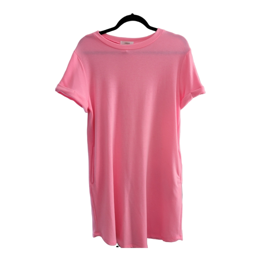 Cherish Candy Pink T-Shirt Dress, Sz M